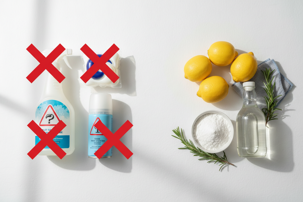 Is Your Cleaning Cupboard Making You Tired? A Low-Tox Guide to Breathing, Skin, and Energy